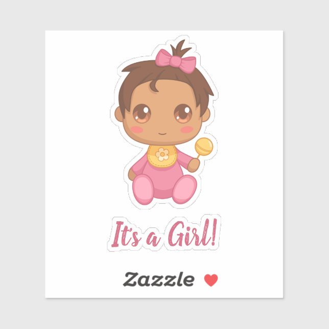 Pegatina Baby Girl Pink Jumpsuit (Hoja)