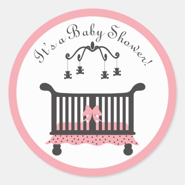 Pegatina Baby Girl Shower (Anverso)