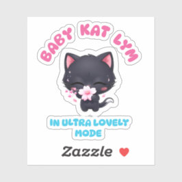 Pegatina Baby Kat Lym In Ultra Lovely Mode Cat