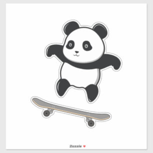 Pegatina Baby Panda Skateboard