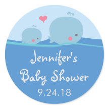 Pegatina Baby Shower Ballenas Under the Sea