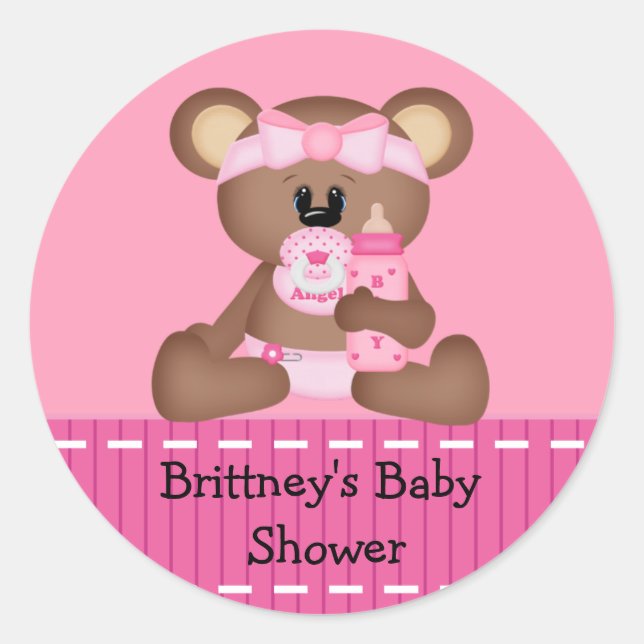 Pegatina Baby Shower Bear Bear (Anverso)