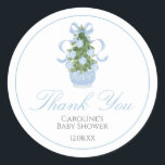 Pegatina Baby Shower Blue Christmas Tree<br><div class="desc">Pegatina Baby Shower Blue Christmas Tree</div>