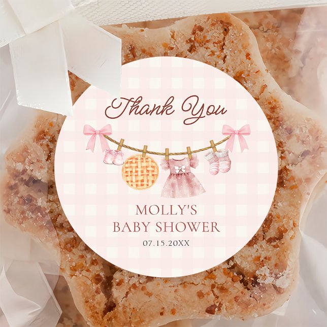 Pegatina Baby Shower Chica de caída rosa de cutie  (Subido por el creador)