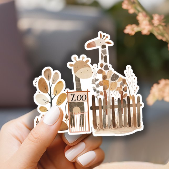 Pegatina Baby Shower de animales de la guardería Zoo Safari (Subido por el creador)