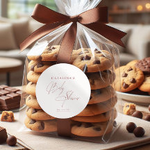 Pegatina Baby Shower de Moda rosa suave