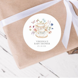 Pegatina Baby Shower de Tea Fiesta