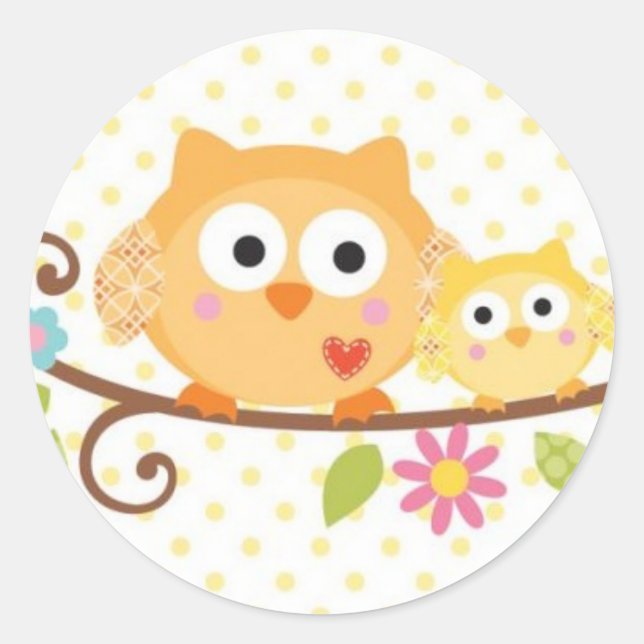 Pegatina BABY SHOWER HAPPI TREE OWL (Anverso)