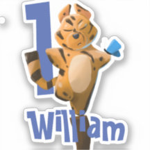 Baby Tiger Plaid First Birday personalizado