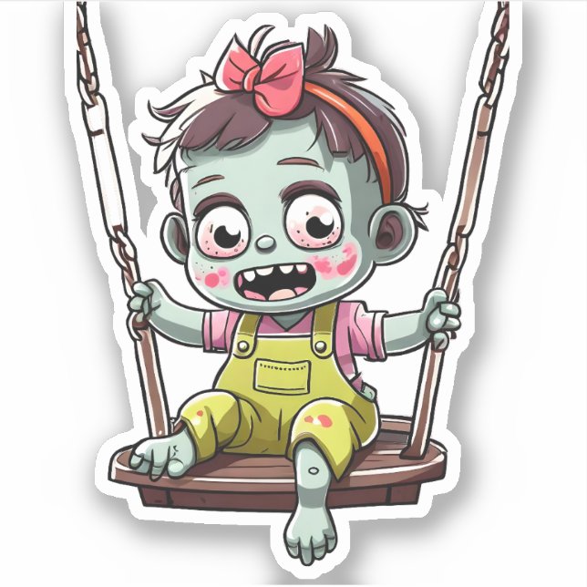 Pegatina Baby Zombie Swings (Anverso)