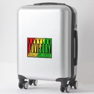 Pegatina Babylon Advisory Revolutionary RASTA REGGAE