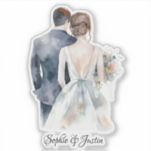 Back of Bride & Groom Personalizado
