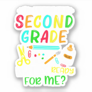 Pegatina Back To School Ready For 2nd Grade