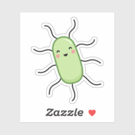Pegatina Bacterias de E. coli - microbio kawaii