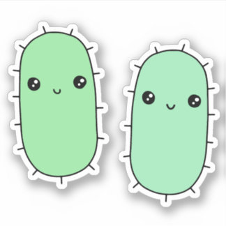 Pegatina Bacterias de E. coli - personalizados de microbio 