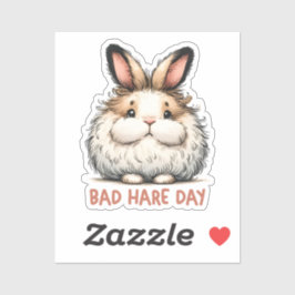 Pegatina Bad Hare Day Funny Conejo Conejo Pun