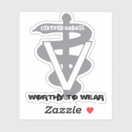 Pegatina Badass Certificada Veterinaria - Vale La Pena Usar
