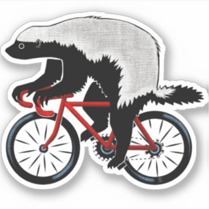 Pegatina Badass Honey Badger Biker