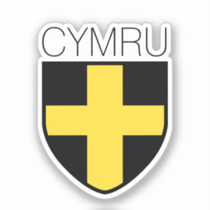 Pegatina Badge de San David (Gales/ Cymru)