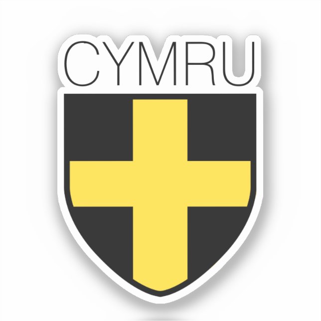 Pegatina Badge de San David (Gales/ Cymru) (Anverso)
