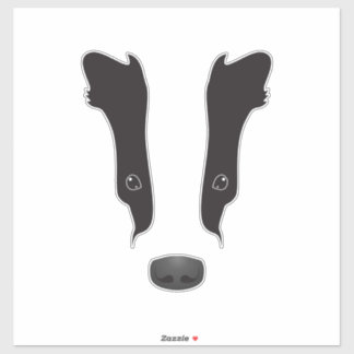 Pegatina Badger Face Silhouette