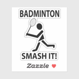 Pegatina Badminton Smash It Sports Player Badminton