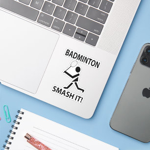 Pegatina Badminton Smash It Sports Player Badminton