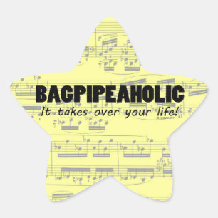 Pegatina Bagpipeaholic Life Star