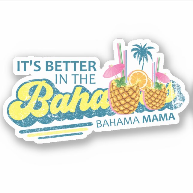 Pegatina Bahama Mama Vacation Cruise (Anverso)