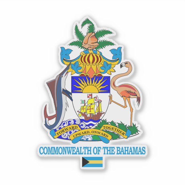 Pegatina Bahamas COA (Anverso)