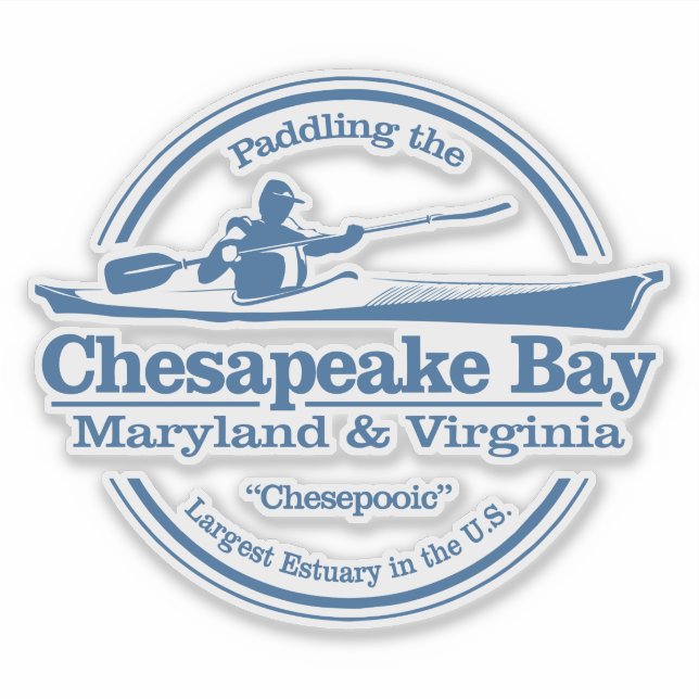 Pegatina Bahía de Chesapeake (SK) (Anverso)