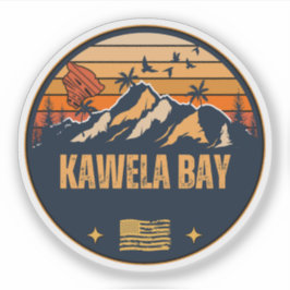 Pegatina Bahía de Kawela, Hawái
