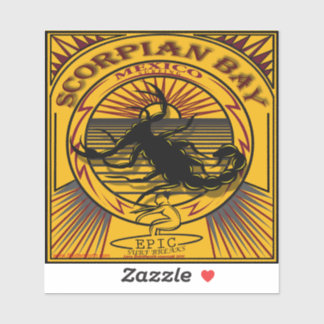 PEGATINA BAHÍA DE SURFING SCORPION BAJA MÉXICO