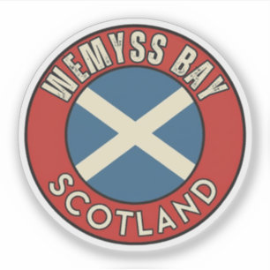 Pegatina Bahía de Wemyss, Escocia