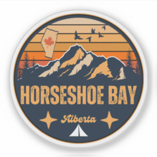 Pegatina Bahía Horseshoe, Alberta