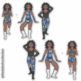 Pegatina Bailarín de Camuflaje Azul #1