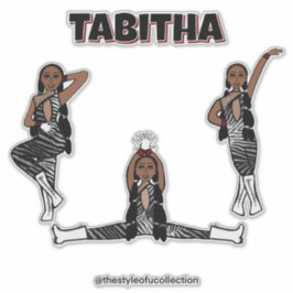 Pegatina Bailarín de cebra roja #3