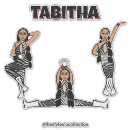 Pegatina Bailarín de cebra roja #4