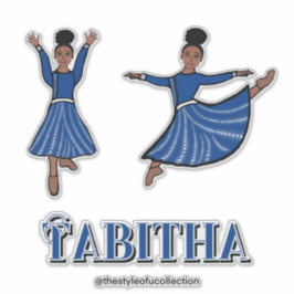 Pegatina Bailarín de diamantes azul #1