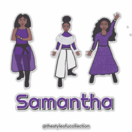 Pegatina Bailarín de plata blanca púrpura de tres estilos #