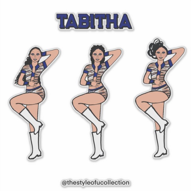 Pegatina Bailarín de tiburones azules #2 (Anverso)