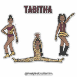 Pegatina Bailarín de tigres marrones #1