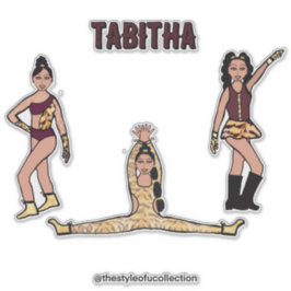 Pegatina Bailarín de tigres marrones #2