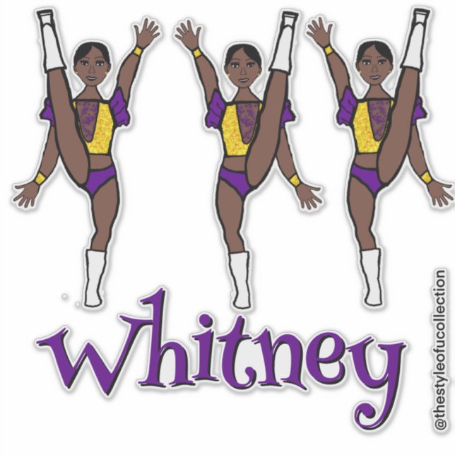 Pegatina Bailarina de mega-mega morada #1 (Anverso)