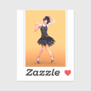 Pegatina Baile Flapper Vintage