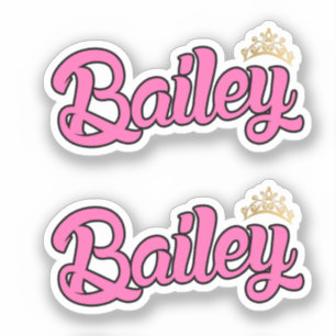 Pegatina Bailey Pink Name x2 Vinyl