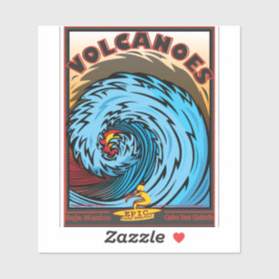 PEGATINA BAJA MÉXICO DE LOS VOLCANES QUE PRACTICA SURF