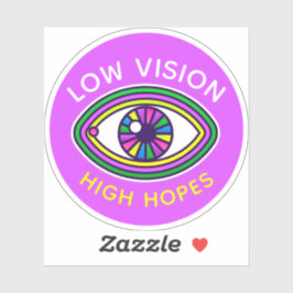 Pegatina Baja visión, alta esperanza Personalizado concienc