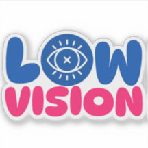 Baja Visión - azul y rosa