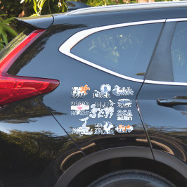 Pegatina Bajo las vacaciones de verano en el mar